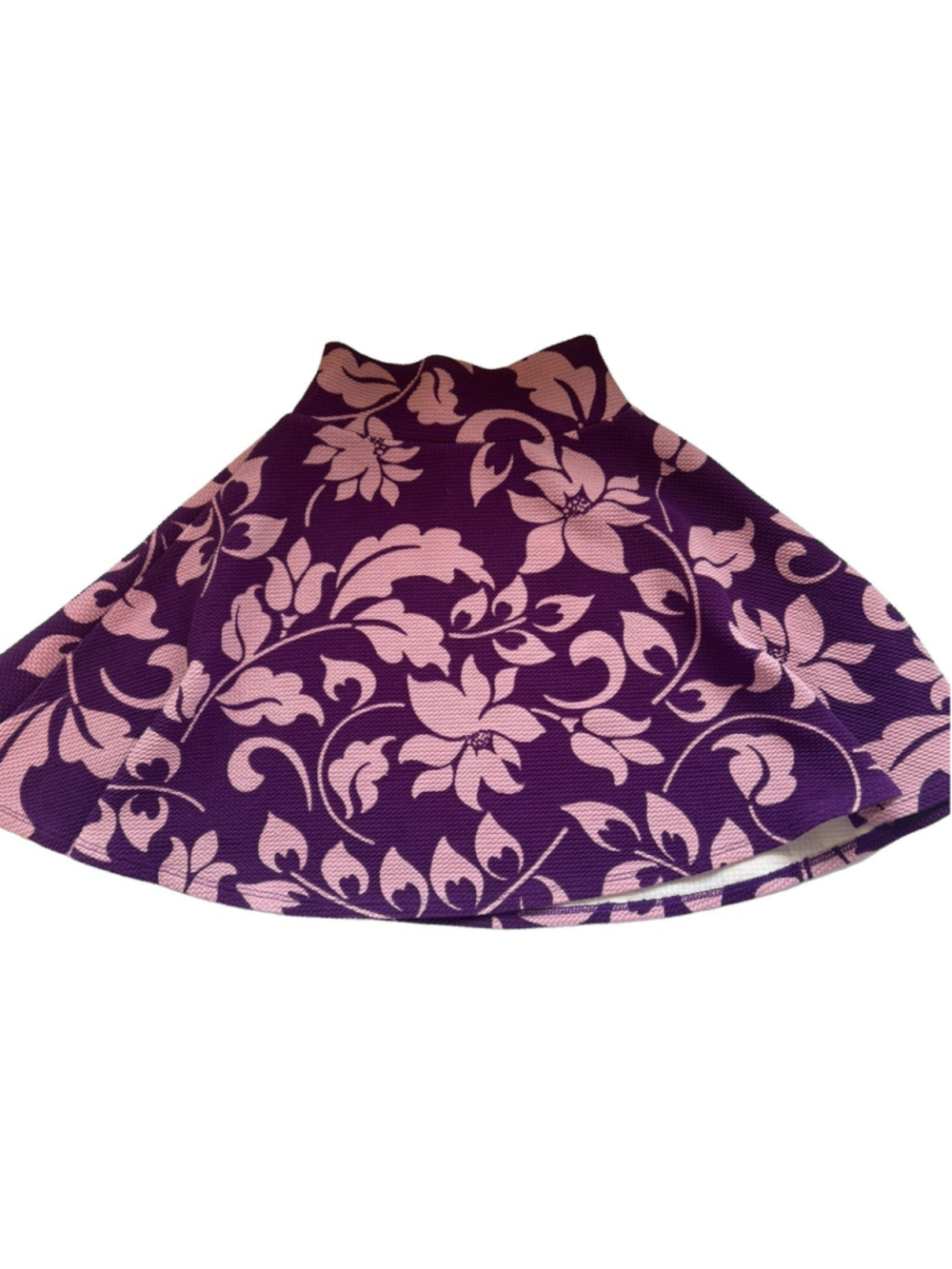 Kids Lularoe Size 6 Skirt Purple Floral Spring Easter